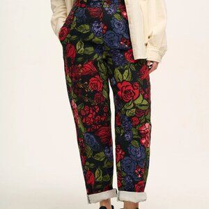 Lucy & Yak Addison Tapered Jeans: COTTON TWIL - Maria Print Floral W40 US16